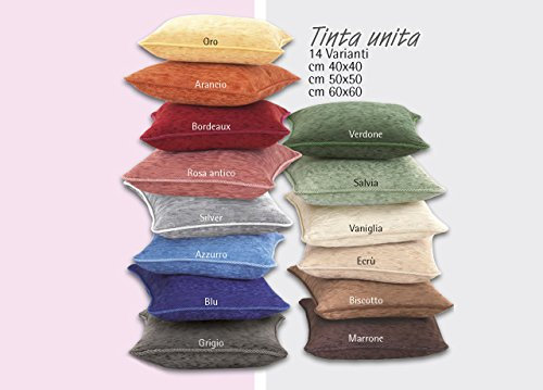 Fodera Cuscino Arredo In Tinta Unita 60x60 Rosa Antico