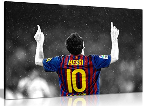 Lionel Messi Barcelona FC Kunstdruck auf Leinwand, 30,5 x 20,3 cm