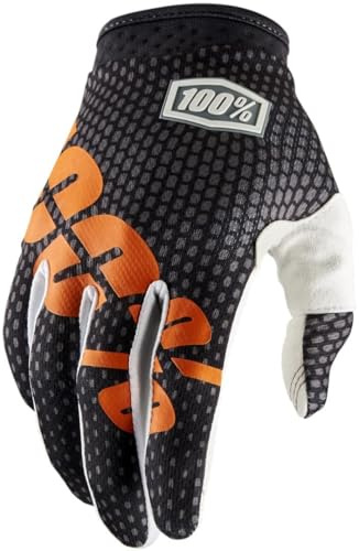 Inconnu 100% iTrack MTB Handschuh Unisex Erwachsene, Grau/Orange