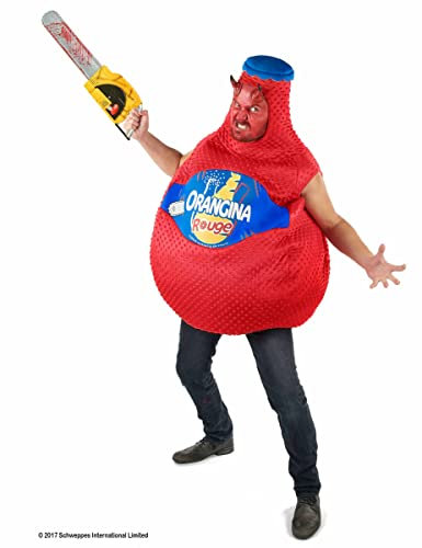 DEGUISE TOI - Déguisement Bouteille d'Orangina Rouge - Combinaison - Cerceau - Taille Unique - Rouge - Déguisements adultes - Polyester - - Halloween-carnaval