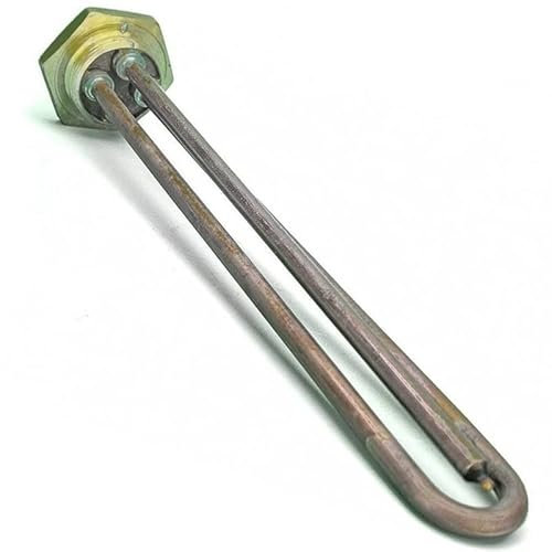 REPORSHOP - Resistencia Termo Electrico Vaina Cobre Rosca 1 1/4 1200w 220v 300mm Standard, Calentador de Agua Electrico, Deposito Agua (potencia 1200w)