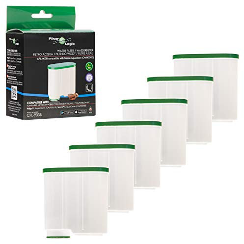 FilterLogic CFL-903B | Lot de 6 - Filtre à eau anticalcaire compatible avec Philips Saeco AquaClean CA6903/10 CA6903/22 CA6903 Cartouche filtrante Aqua Clean pour machine à café expresso automatique