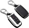 ontto Coque de clé de Voiture en Alliage de Zinc pour Land Rover Range Rover Sport Evoque 4 Discovery Sport 2 Jaguar avec Porte-clés Argent Noir