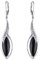 MATERIA Elegante Ohrringe Silber 925 schwarz - Damen Ohrhänger mit Onyx Edelstein Tropfen und Zirkonia SO-164