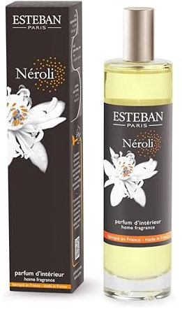 Esteban - Raumduft Sprühflakon 75 ml - Duft Néroli - Lang anhaltender Duft - Recycelbare Glasflasche