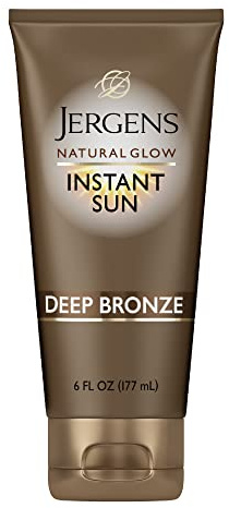 Jergens Natural Glow Instant Tanning Moisturizer, Deep Bronze, 6 fl oz
