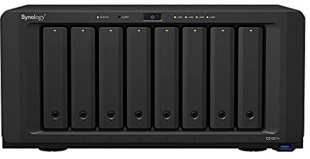 Synology DS1821+ 64TB 8 Bay Desktop NAS Solution, Installed with 8 x 8TB HAT5300 drives