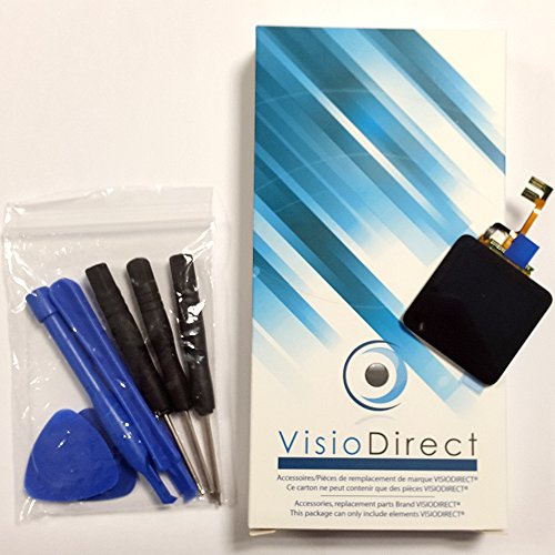 Visiodirect Ecran Complet Compatible avec iPod Nano 6 Noir vitre Tactile + ecran LCD + kit Outil