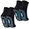 TENQUAN Chaussettes Antidérapantes, 2 Paires de Socquettes Antidérapantes de Yoga, Pilates, Danse, Fitness, Sport pour Femme et Homme (Noir, Unisexe 35-38)