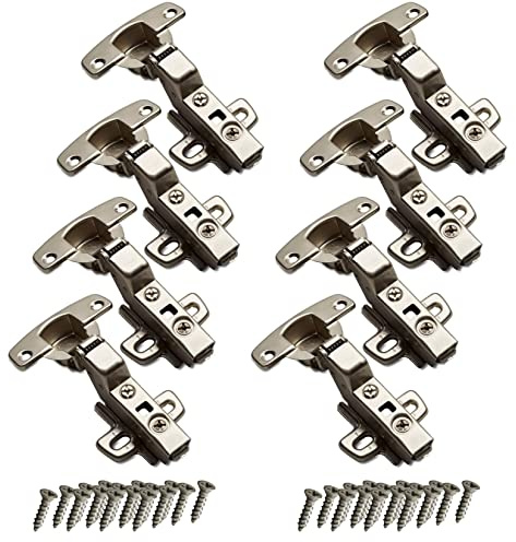 SOTECH 8 Stück Hettich Sensys Topfband Öffnungswinkel 110 Grad Innenanschlag Einliegend Höhe-Distanz 1,5 mm inkl M4x16mm Schrauben für Küchenschränke Scharnier mit integrierter Schließautomatik