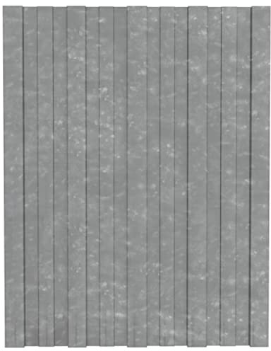 vidaXL 36x Panel para Tejado Plancha Lámina de Techo para Garaje Caseta Placa Cobertizos Establos Casas Móviles Acero Galvanizado Plata 60x45 cm
