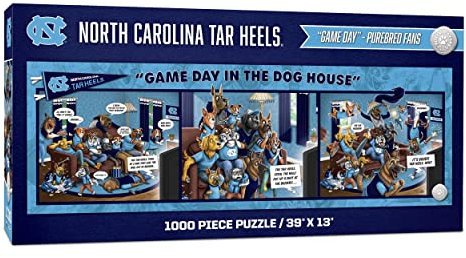 YouTheFan 2505466 North Carolina Tar Heels Game Day in The Dog House – Puzzle mit 1000 Teilen, Teamfarben, Einheitsgröße