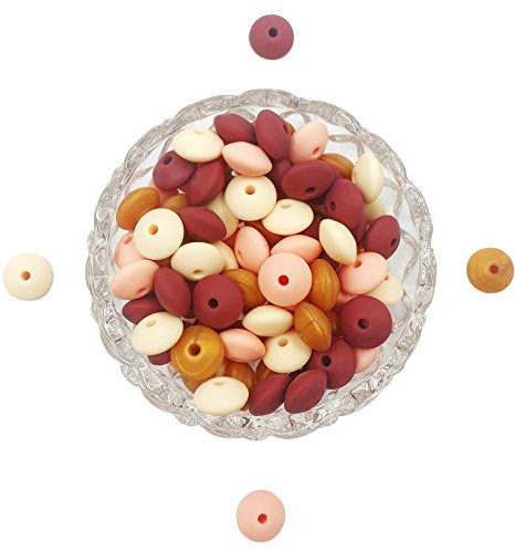 Silikon Untertasse Rot Perlen 12mm 50pc Lose DIY Halskette Armband Perlen