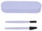 2pcs Reusable Eyelash Eyebrow Brush, Mascara Wands Eye Lash Cosmetic Makeup Brush with Storage Box Portable Elastic Silicone Bushy Mascara Wand Makeup Brushes Tool for Daily Makeup(Blue)
