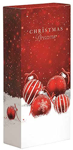 10 Stück Weihnachtstraum - Faltschachtel für zwei Flaschen Wein