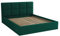 bonni Polsterbett Alaska 160x200cm Bett mit Lattenrost Doppelbett mit Bettkasten Bettgestell Holzbett Stauraumbett (Dunkelgrün)