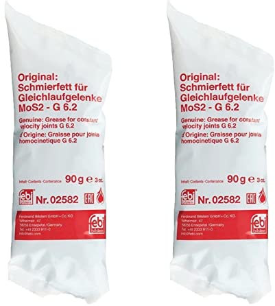 2X 90g Febi 02582 Hochtemperaturfett Gleichlaufgelenkfett MoS2 Molybdänfett