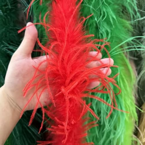 2 Yard Bunte Straußenfedern-Boa zum Basteln, Hochzeit, Heimdekoration, Party, Röcke, Kleidung, Nähen, Federn, Schal