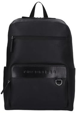 The Bridge Zaino in pelle chiuso con zip. Presenta un ampio scomparto principale con due ampie tasche interne, di cui una chiusa con zip e tasca imbottita porta pc. Dispone di due scomparti con cernie