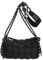 Ulisty Damen Klein Puffer Quadratische Tasche Mini Gesteppt Schultertasche Herab Umhängetasche Handtasche Täglich Geldbeutel schwarz