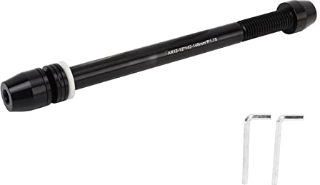 Bike Trainer Thru Axle Skewer, Bike Trainer Axle Shaft, Aluminum Alloy High Strength Adjustable Length Thru Axle Adapter, 2 Section Thru Axle Adapter Turbo Trainer for 142 to 148mm Hub