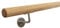 Holz Handlauf mit Wandmontage Set - Runder 42 mm Ø aus Massiver Eiche für Innen Treppen - Rutschfester Holzhandlauf (250cm, Eichenholz)