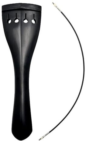 Accesorios para violín 1 pieza de cordal de ébano 3/4 4/4 + Cable trasero, accesorios de piezas de bajo (Color : 3-4 1)