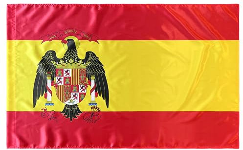 Durabol Bandera de España Escudo Aguila de San Juan Española Preconstitucional 150 x 90 cm Satén (1977-1981)
