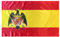 Durabol Bandera de España Escudo Aguila de San Juan Española Preconstitucional 150 x 90 cm Satén (1977-1981)