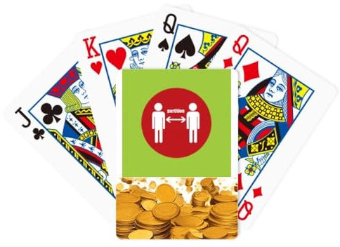 no/no Keep Away Safe Distance Isolation Gold Spielkarte Klassisches Spiel