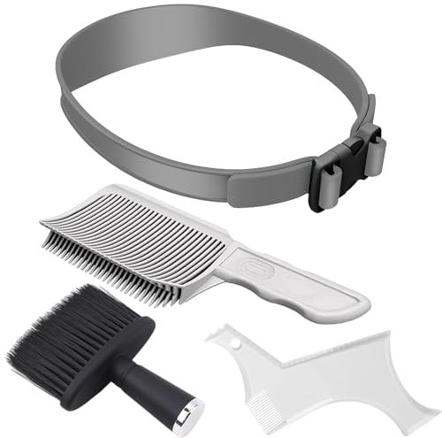 WhaleO Haarschneidekamm Haarschnitt Band Haare Schneiden Set Haarschneide Schablone Haarschneide Hilfe Fade Guide Übergang Kamm Haarschneidemaschine Barber Kamm Bart Schablone Friseur Bürste