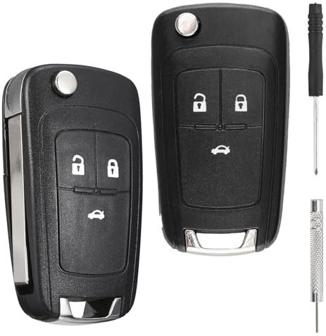 Alppihym 2 pièces 3 clés Compatible avec Vectra, Tigra, Signum, Compatible avec Chevrolet Astro, Astra, Captiva, Cruze, Spark – Porte-clés sans Logo sans Composants électroniques (Ensemble de 2)