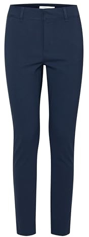 b.young BYDIXI Damen Hose Stoffhose Chinohose mit Eingrifftaschen Gürtelschlaufen elastisch Slim fit