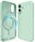 oakxco Silicone Case for iPhone 16 Plus Compatible with Magsafe Magnetic Wireless Charging, Slim Thin Soft Rubber Gel with Magnet, Matte TPU Mag Cover for Women Men, Mint Green
