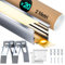LASLUX LED Aluminium Profil 2m (20m) Led Trockenbau Profil led fliesenprofil für als 20 mm oder Dual Led Streifen/Led Leisten/Led Profil, with Milchig Weißer Abdeckung Endkappen (SP41-U-20 * 2m(40m))