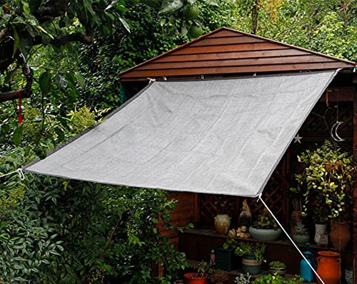Tenda parasole per esterni, 1,2 x 2 m, grigio chiaro, impermeabile, 95% protezione dai raggi UV, con corda inclusa, per giardino, patio, feste, impermeabile, tenda da sole in cortile
