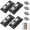 SANTUO 4 Pcs Magnetic Door Catches,Ultra Thin Cupboard Door Magnets, Black Magnetic Cupboard Locks, Cabinet Magnet,Heavy Duty Magnets for Internal Doors