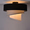 ZMH Deckenlampe Schlafzimmer Deckenleuchte Stoffschirm - E27 Stoffdeckenlampe Ø40cm Warmweiß Schlafzimmerlampe Stoff Schwarz Modern Deckenbeleuchtung für Küche Flur Büro (ohne Leuchtmittel)