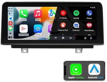 10.25 Autoradio Carplay & Android Auto sans Fil pour BMW 3 4 Série F30 F31 F32 F33 F34 F36 2012-2017 avec NBT System Récepteur Radio multimédia Tactile Affichage pour Voiture (F30)