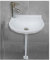 Petit lavabo mural 40 x 28 x 14 cm en plastique pour caravane, camping-car, toilettes d'invités, salle de bain, camping, robinet blanc inclus