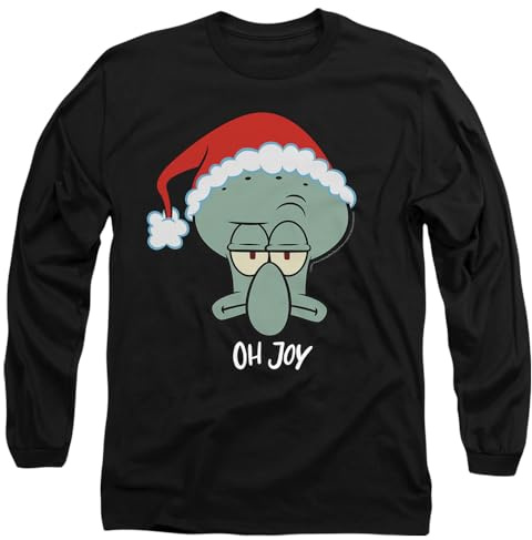 Spongebob Squarepants Unisex Spongebob Squarepants Squidward Christmas Joy Mens Long Sleeve T Shirt T-Shirt