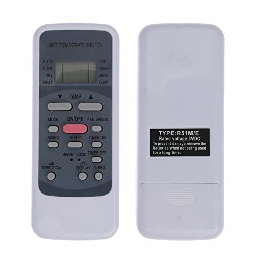 XINFUTE Ersatz-Fernbedienung R51M/E für Midea Toshiba Klimaanlage AC Fernbedienung R51D R51/E LS4G