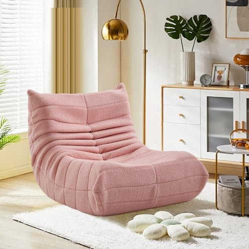 Xnferty Sessel, Loungesessel, Faultiersofa, Bodenstuhl mit Rückenlehne, japanischer Stuhl, Bodenstuhl, 71 x 100 x 71 cm (Rosa)