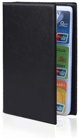 240 Porta Biglietti da Visita Carta di Libro in PVC Biglietti, Porta Carta di Credito, Trasparente versatile libro di schede di visita per conservare Biglietto da Visita Carte Fedeltà ecc (Nero)
