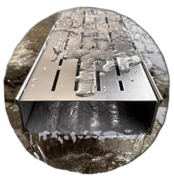 Grille de drainage for débordement, fossé de drainage en acier inoxydable, fossé de drainage avec filtre à eau de pluie avec grille, kit de fossé de drainage intérieur, grille de piscine(100X7x3cm)