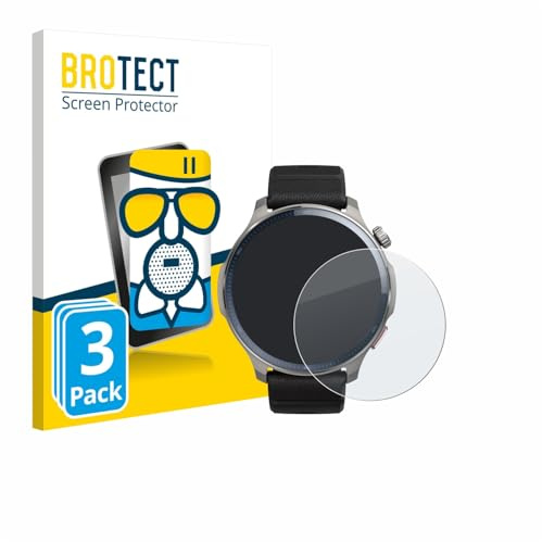 BROTECT Schutzglas für Huami Amazfit Balance 2 | 3 Stück Entspiegelnder Displayschutz Made in Germany Schutzfolie Matt Kratzfest 9H Anti-Fingerprint Einfache Montage