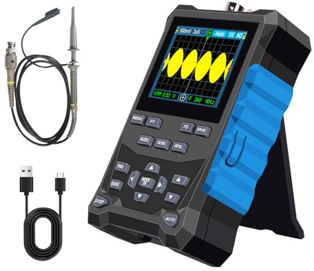 IN120MPro Handheld-Oszilloskop/DDS-Signalgenerator 2-in-1, 120 MHz Bandbreite, 500 MSa/s Abtastrate, 2,4-Farbdisplay, Signalgenerator, 2500 Wellenform-Speicher, Auto-/Normal-/Einzel-Trigger
