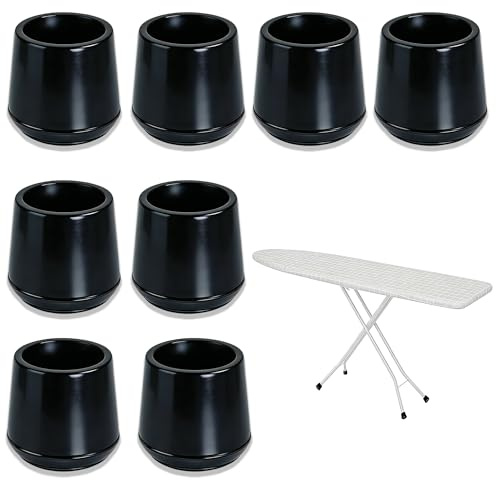 8pcs Ironing Board Foot Cover - Round Rubber Leg Lace Lid Cover Rubber Replacement Lid for Table Legs