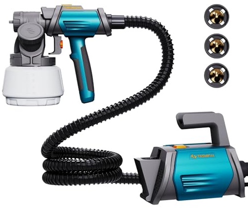 Tilswall Pistolet à Peinture Shark800, Pistolet Peinture Electrique, Bleu