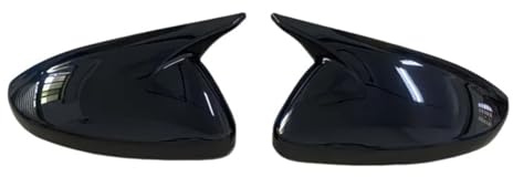 Rückspiegelkappen Abdeckungen Für VAUXHALL Für OPEL Für CORSA F Rückspiegelblendenpaar Seitenkappen Für Außenspiegel(Glossy Black)